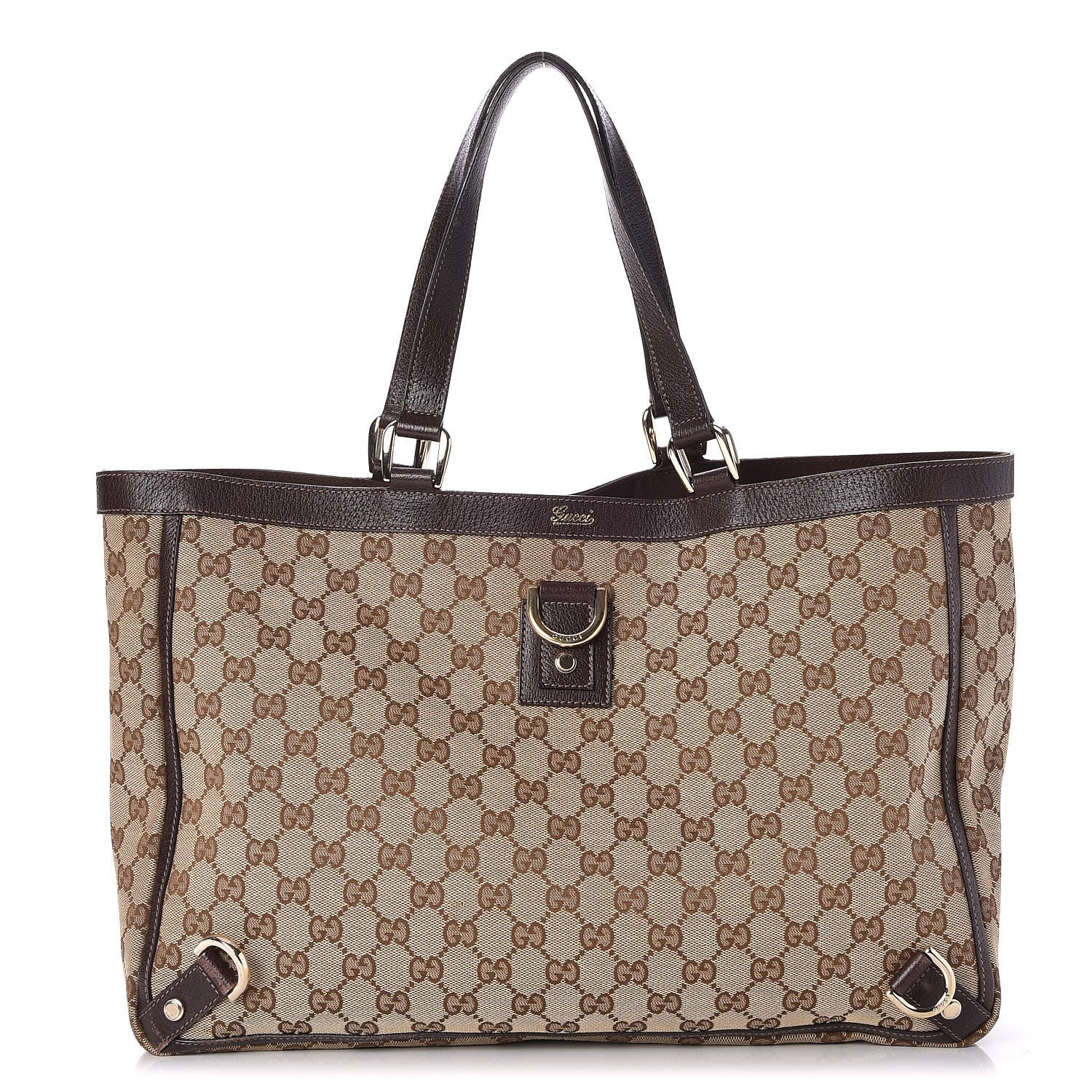 Gucci Monogram Large Abbey Tote Dark Brown 1 of 13