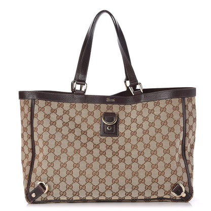 Gucci Monogram Large Abbey Tote Dark Brown 1 of 13