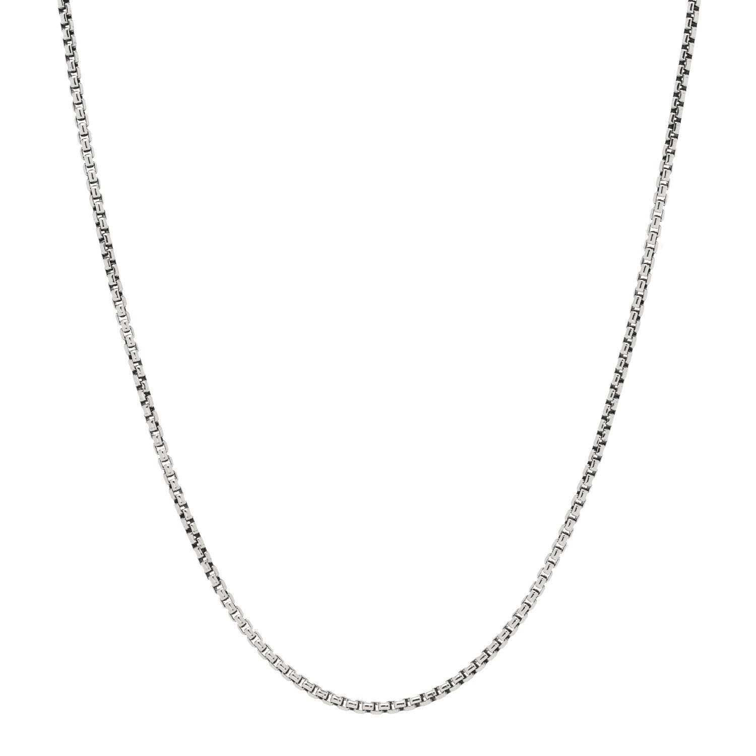 David Yurman Sterling Silver 14K Yellow Gold 2.7mm Box Chain Necklace 36" 1 of 4