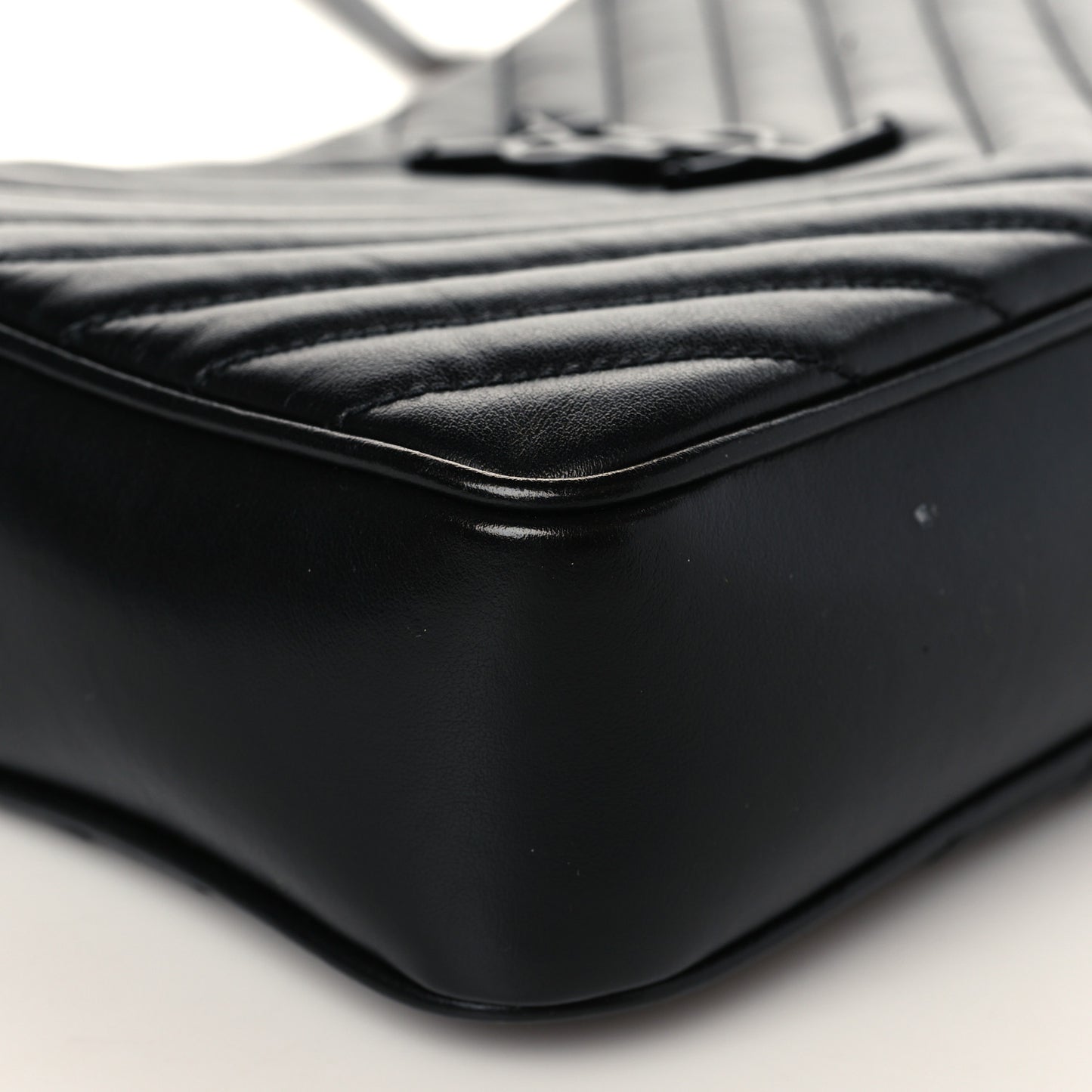 Calfskin Matelasse Monogram Monochrome Lou Camera Bag Black