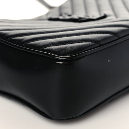 Saint Laurent Calfskin Matelasse Monogram Monochrome Lou Camera Bag Black 8 of 9