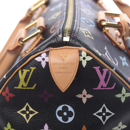 Louis Vuitton Monogram Multicolor Speedy 30 Black 6 of 9