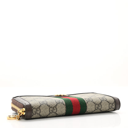 Gucci GG Supreme Monogram Web Ophidia Zip Around Wallet Brown 4 of 7