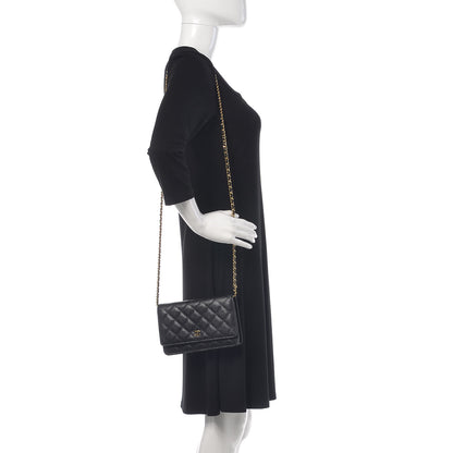 Chanel Caviar Quilted Wallet On Chain WOC Black 2 of 10