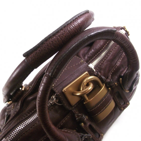 Chloe Leather Paddington Grenat 6 of 17