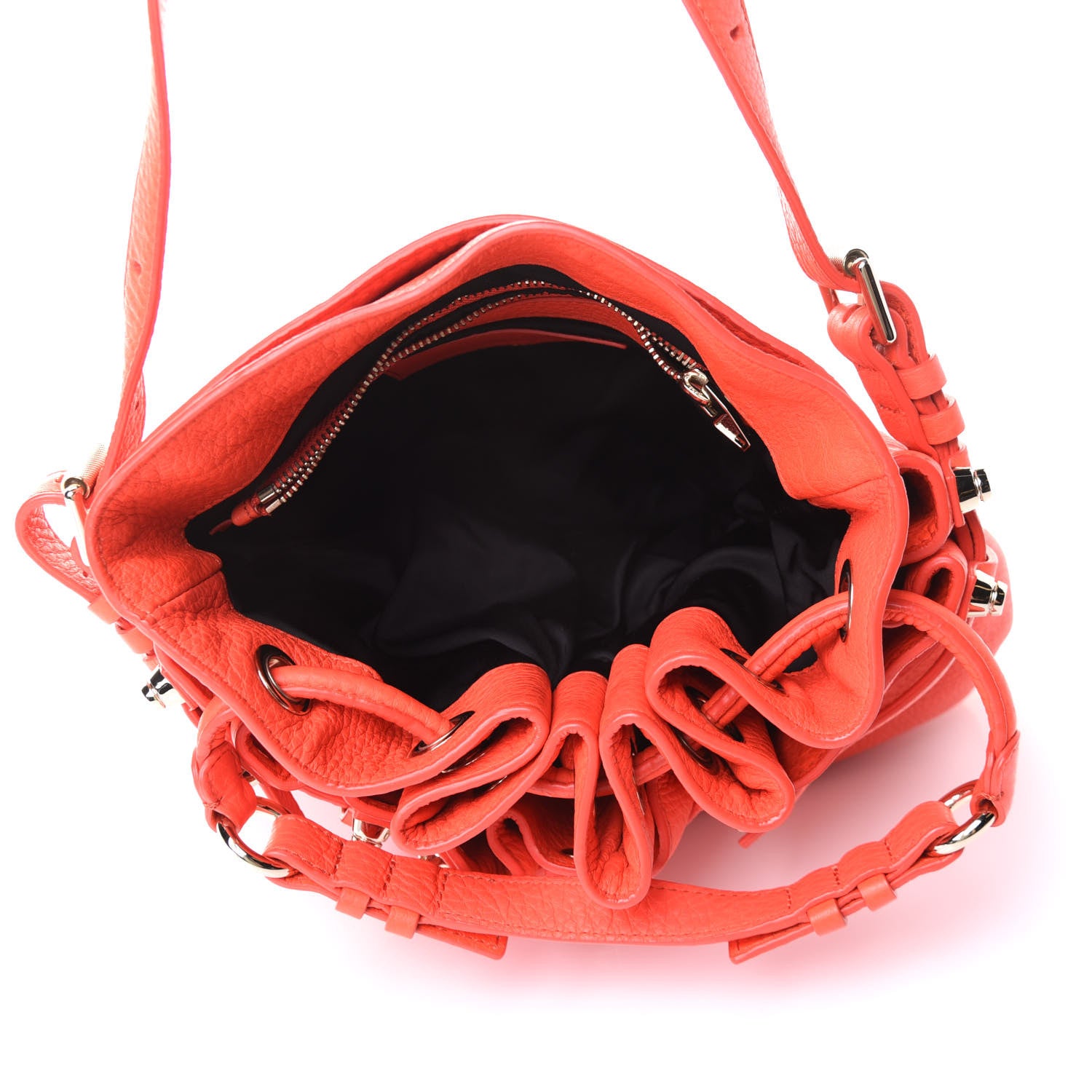 Alexander Wang Pebbled Lambskin Small Diego Bucket Red Gold Hardware 5 of 9