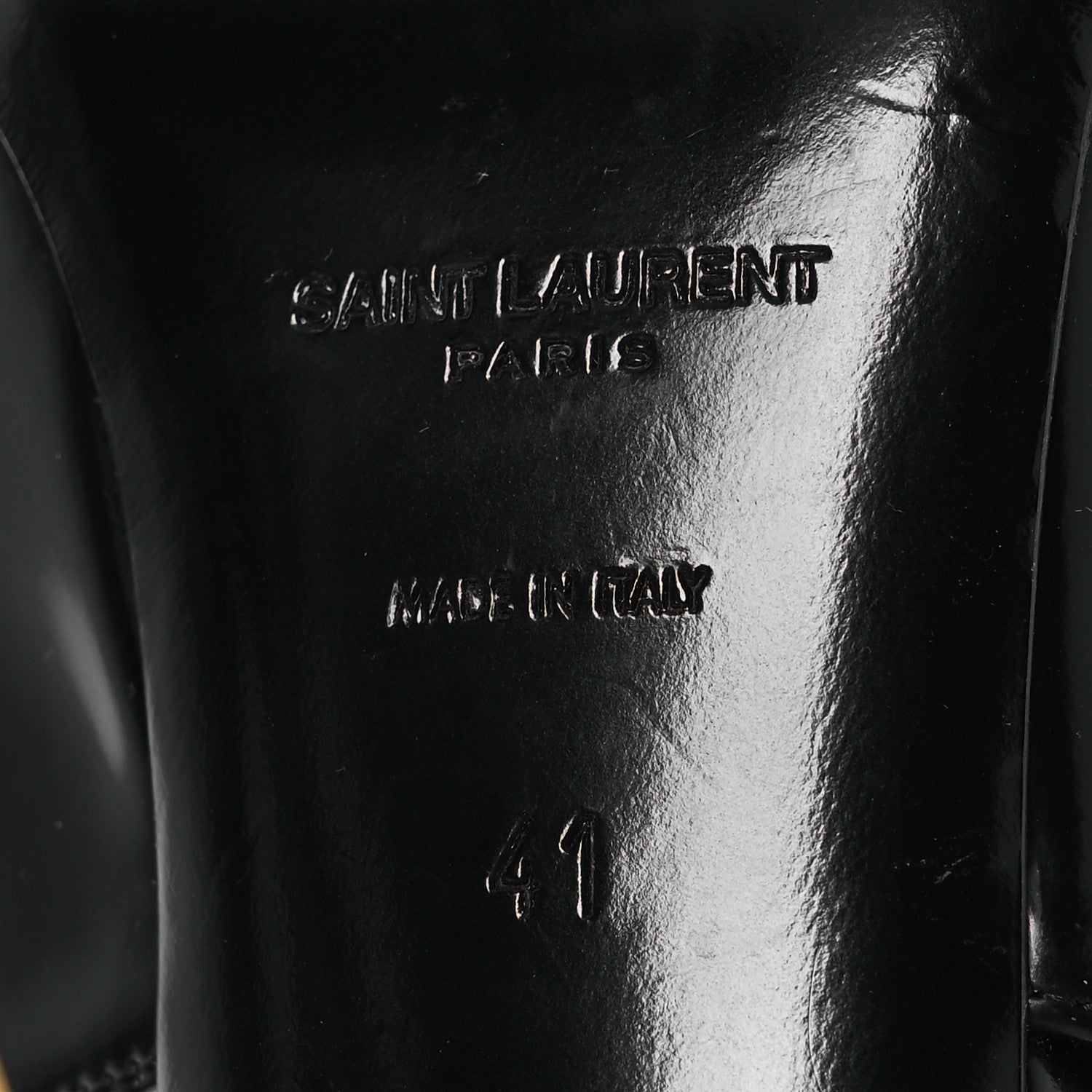 Saint Laurent Glazed Calfskin Lee Slingback Pumps 41 Black 8 of 14