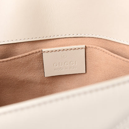 Gucci Calfskin Matelasse Mini GG Marmont Shoulder Bag White 5 of 9