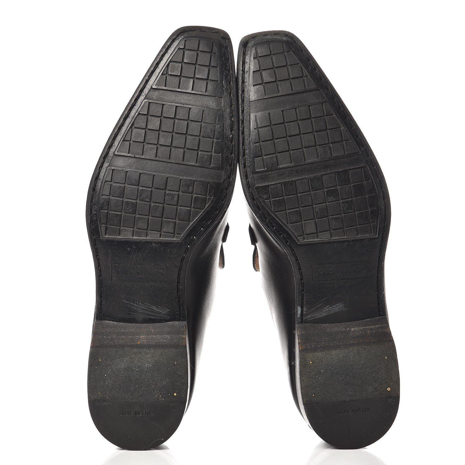 Louis Vuitton Mens Calfskin Loafers 10.5 Black 7 of 19
