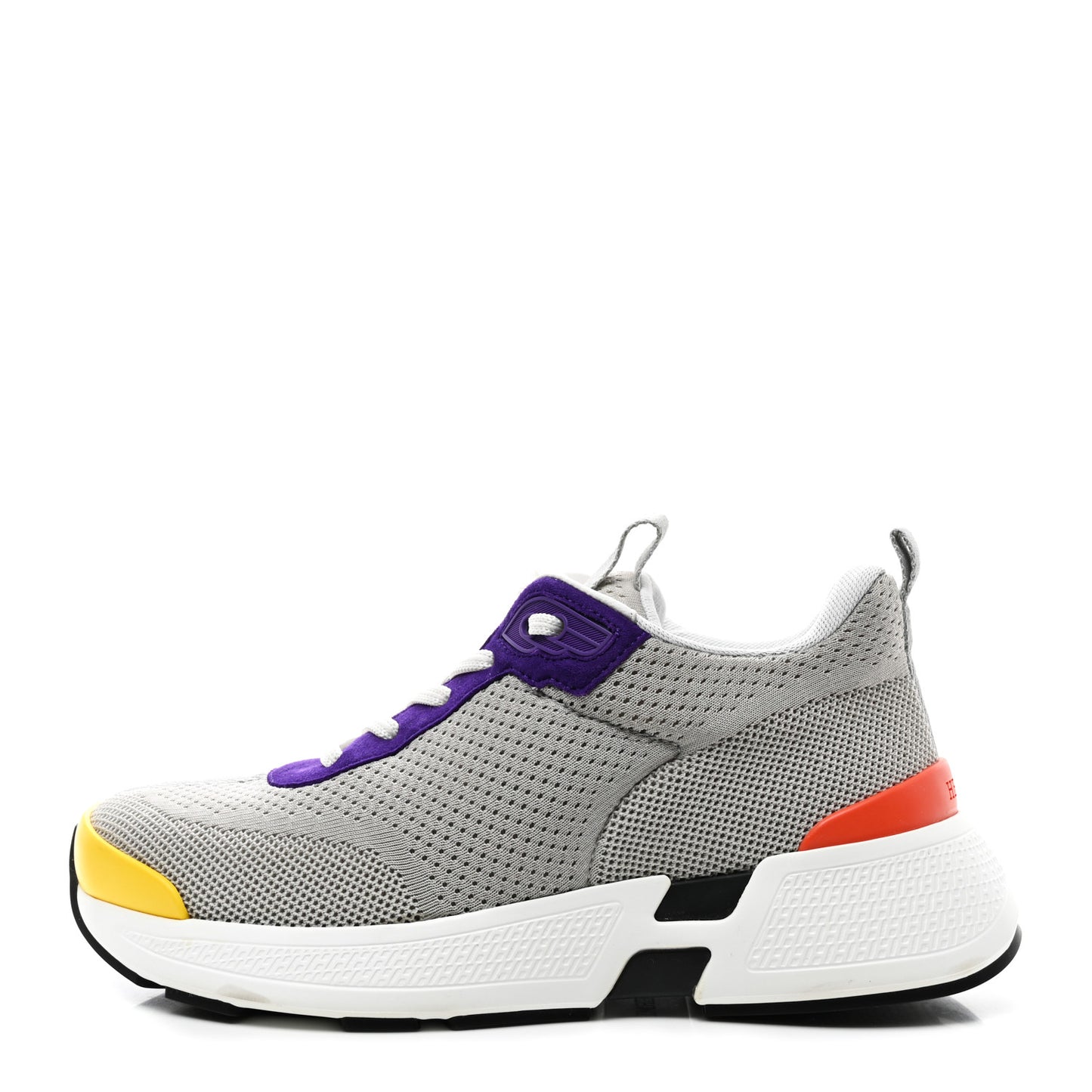 Technical Knit Suede Heros Sneakers 36 Multicolor Gris Clair