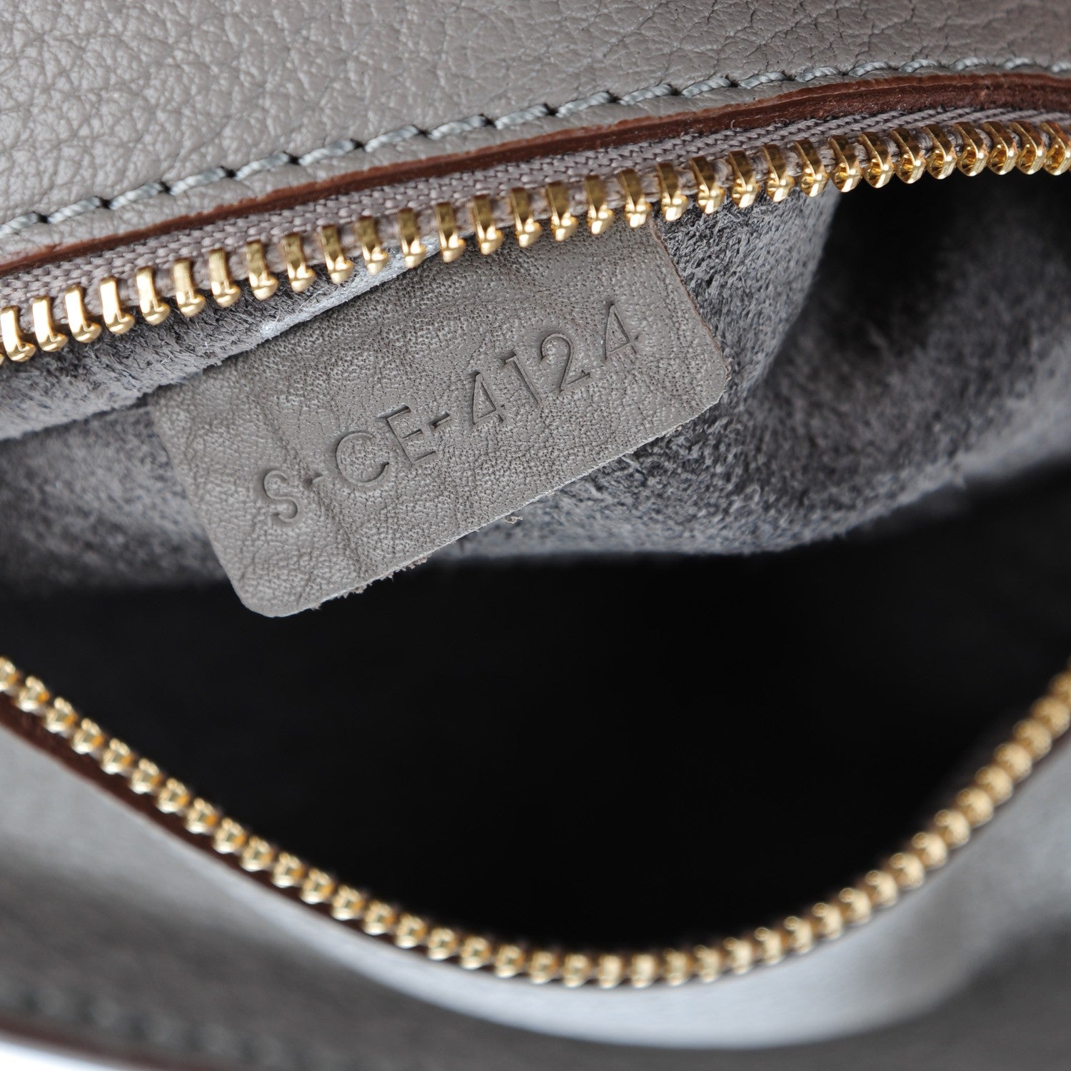 Celine Crisped Calfskin Small Tie Tote Medium Grey 10 of 10