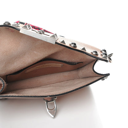 Valentino Garavani Grained Calfskin Onyx Small Guitar Strap Rockstud Rolling Shoulder Flap Bag Soft Noisette 7 of 10