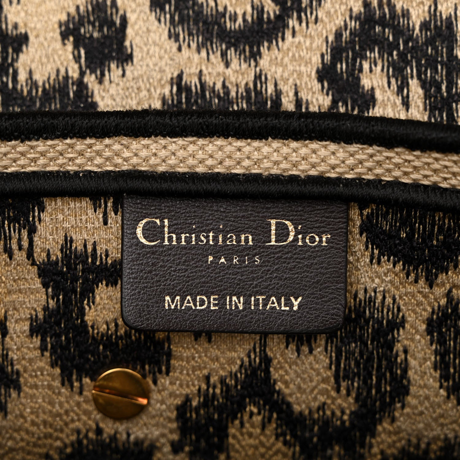 Christian Dior Canvas Mizza Embroidered Saddle Bag Beige Multicolor 6 of 11