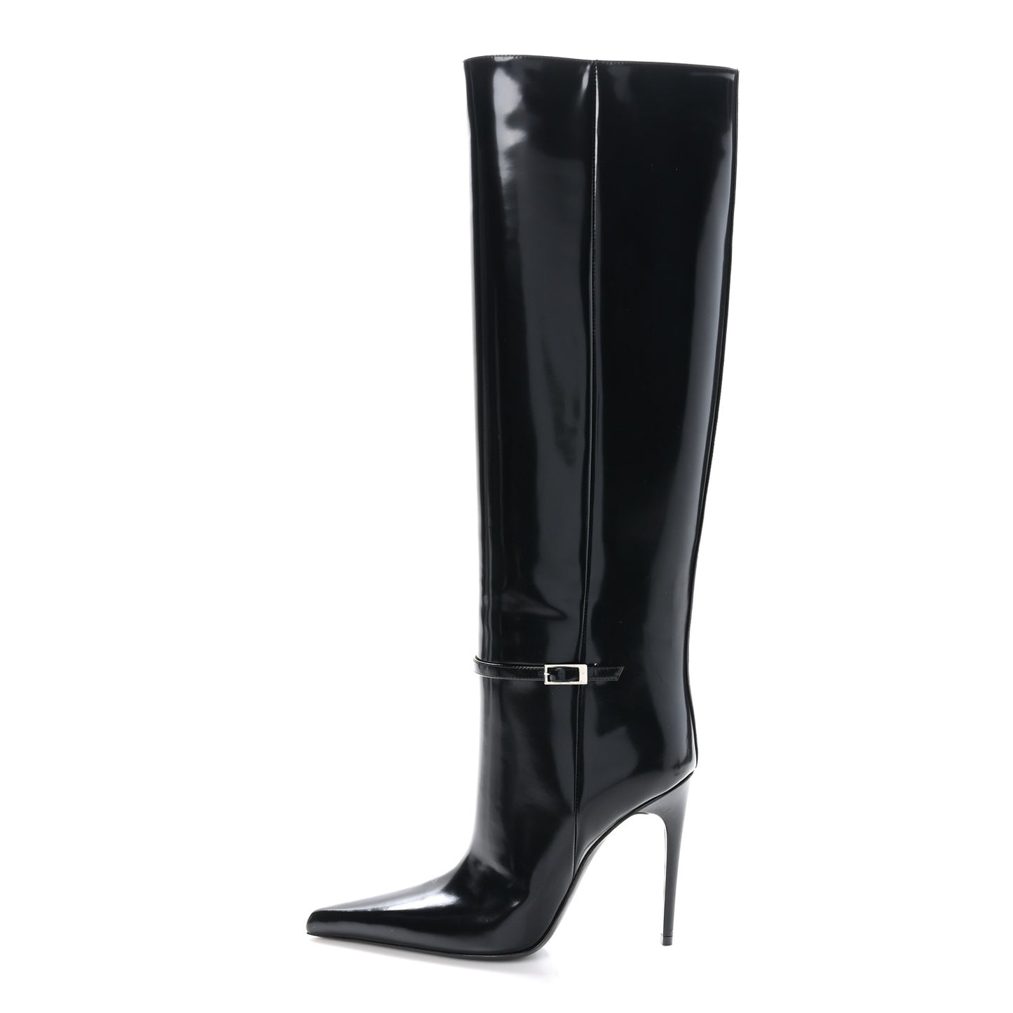 Glazed Calfskin Vendome 110 Boots 38 Black