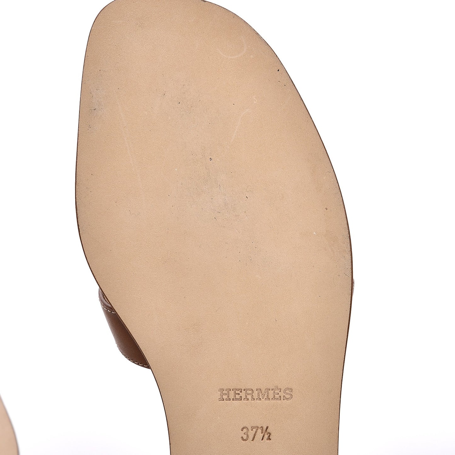Box Calfskin Oran Sandals 37.5 Gold