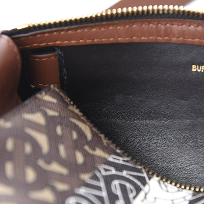 Burberry E-Canvas Monogram Stripe The Barrel Bag Bridle Brown 7 of 10
