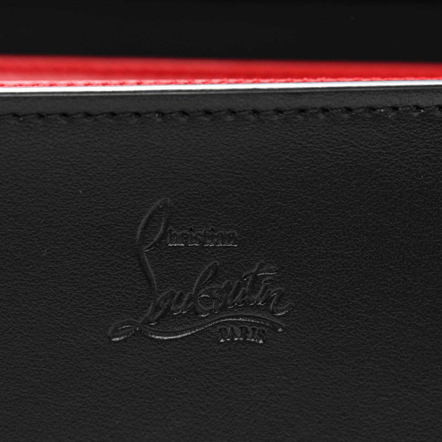 Christian Louboutin Calfskin Spikes Empire Paloma Clutch Black 6 of 10