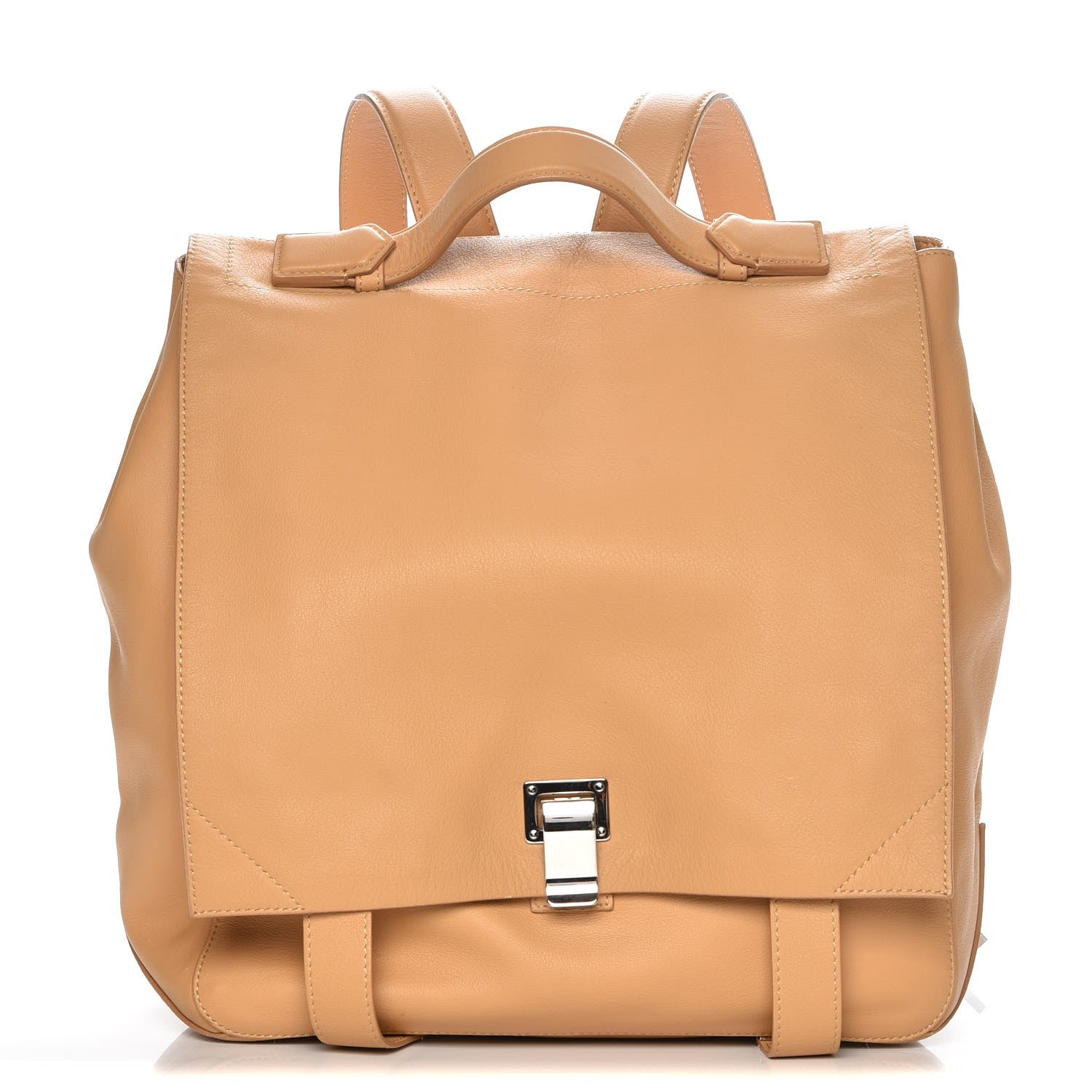 Proenza Schouler Calfskin Large PS Courier Backpack Beige 1 of 8