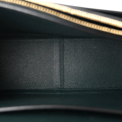 Celine Shiny Smooth Calfskin Medium Frame Shoulder Bag Amazone Dark Navy 5 of 10