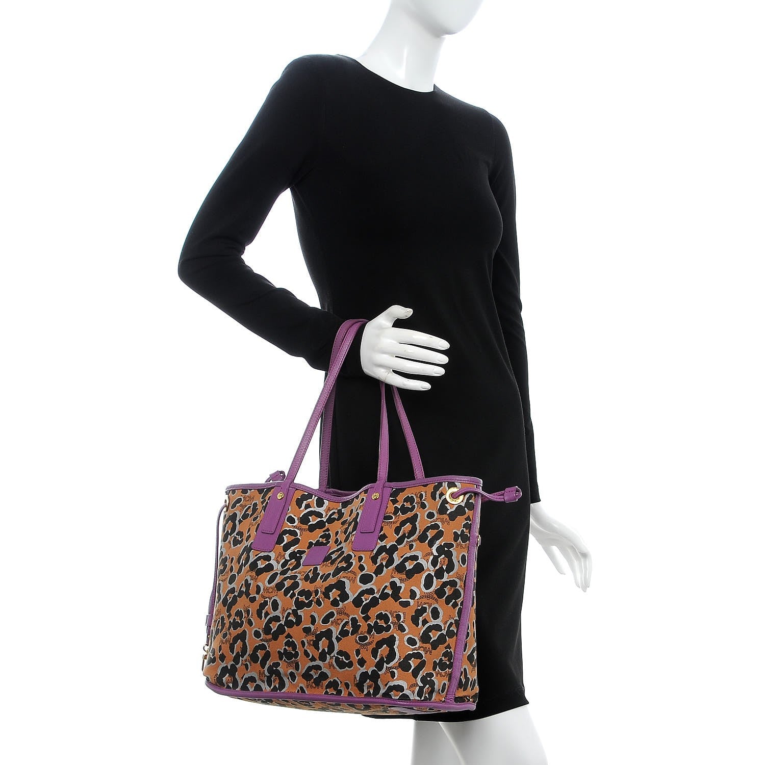MCM Visetos Medium Project Reversible Shopper Tote Purple 2 of 10