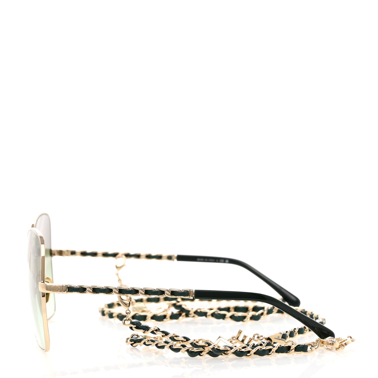 Chanel Metal Square Frame Chain Sunglasses 4274-Q Green 3 of 9