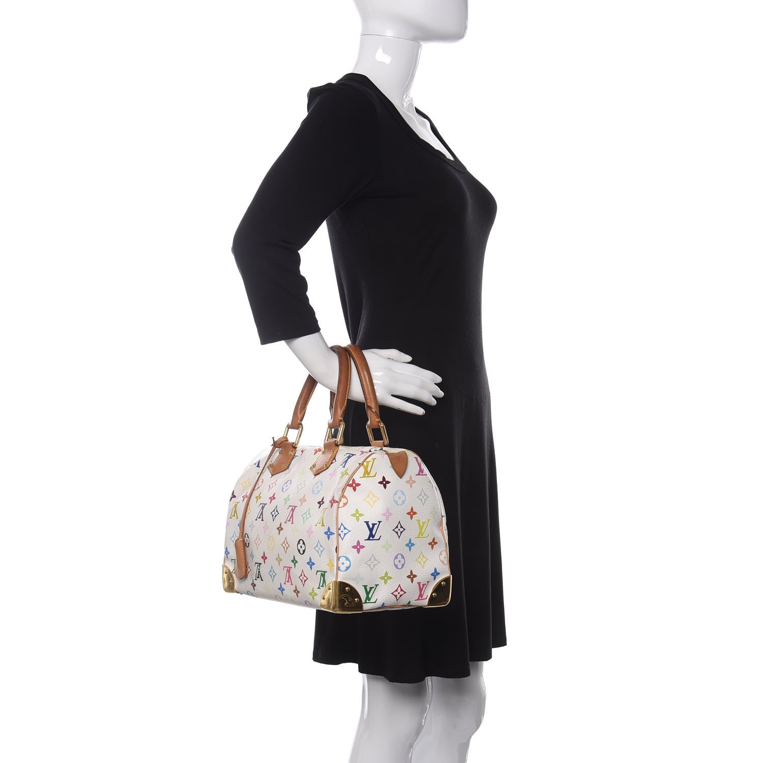 Louis Vuitton Monogram Multicolor Speedy 30 White 2 of 9