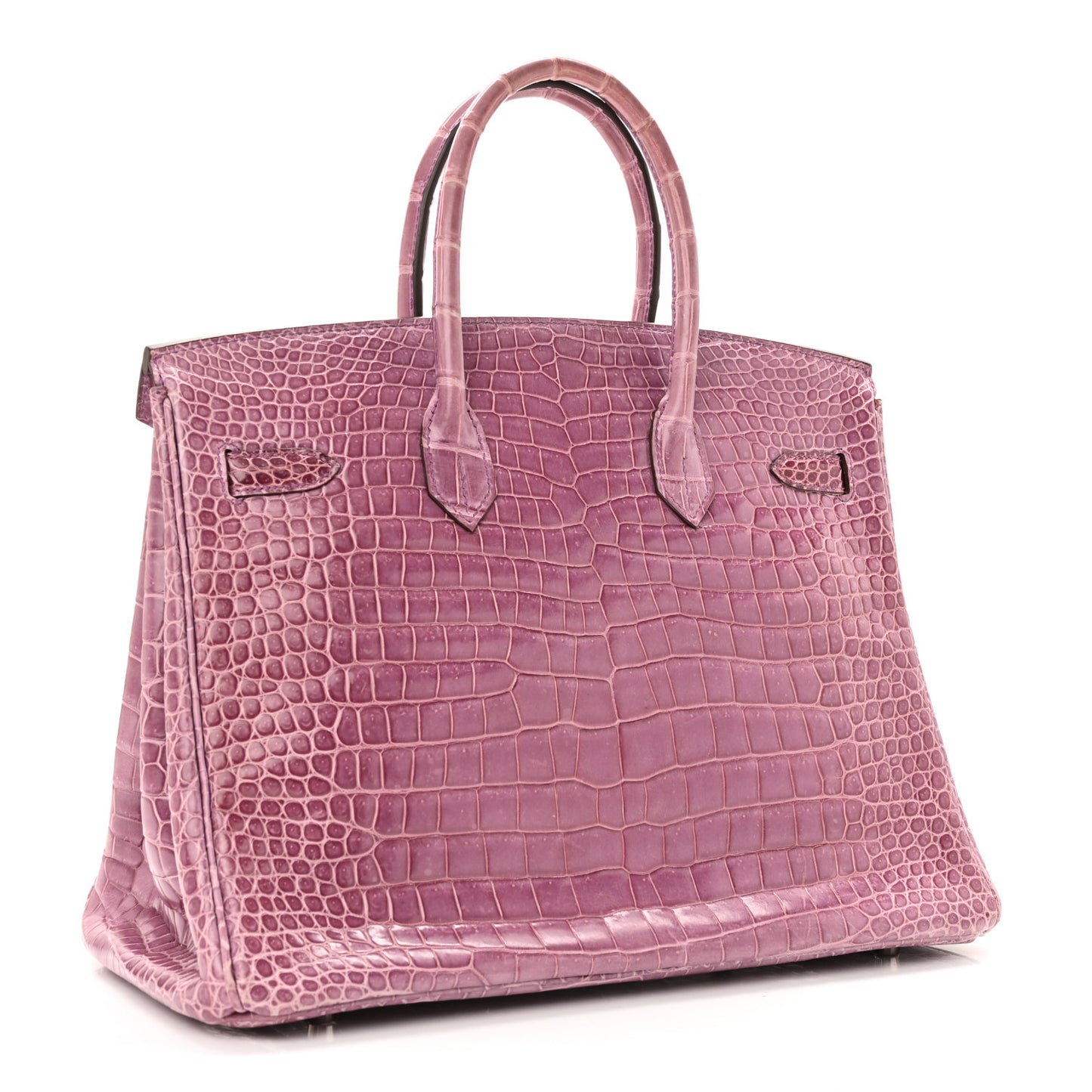Shiny Porosus Crocodile Birkin 35 Violet