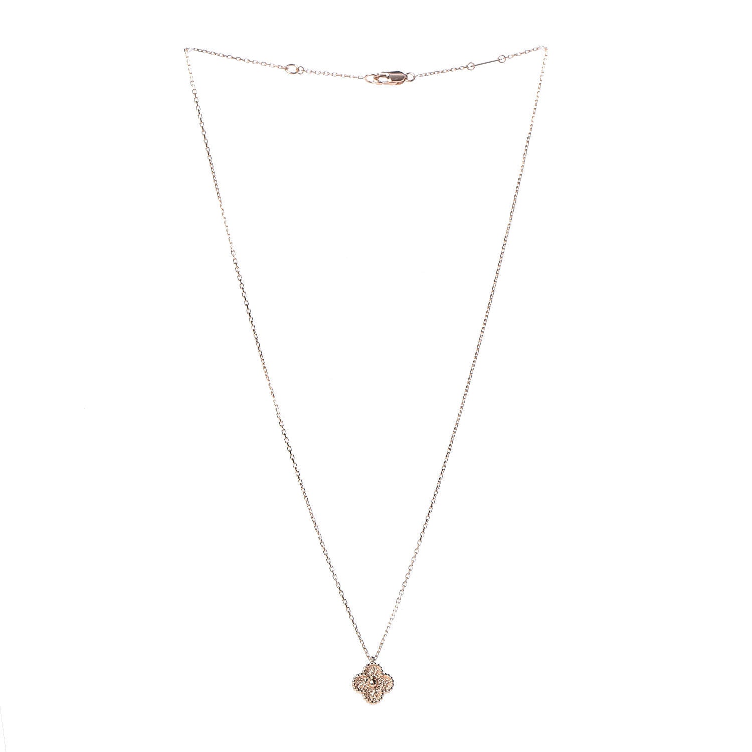 Van Cleef & Arpels 18K Rose Gold Sweet Alhambra Pendant Necklace 3 of 8