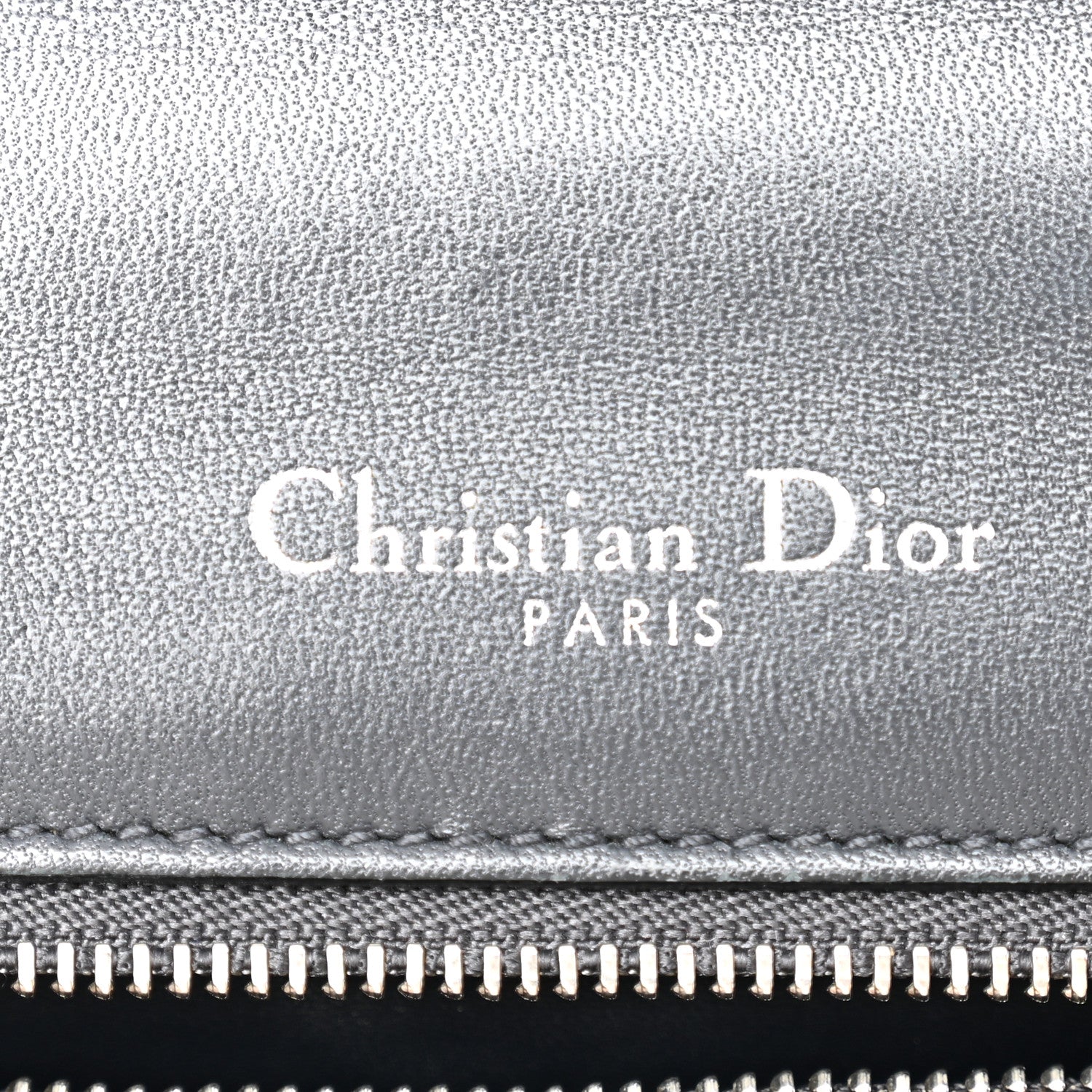 Christian Dior Metallic Patent Micro-Cannage Small Diorama Flap Bag Silver 6 of 11