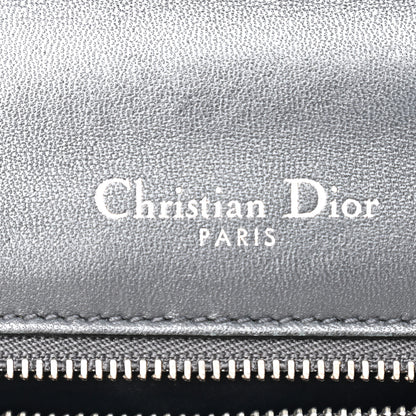 Christian Dior Metallic Patent Micro-Cannage Small Diorama Flap Bag Silver 6 of 11