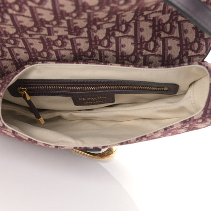 Christian Dior Oblique Saddle Bag Burgundy 4 of 11