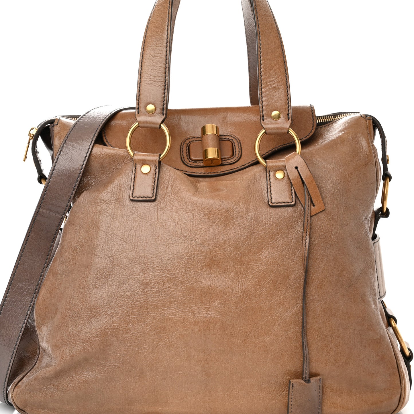 Glazed Goatskin Muse Messenger Brown