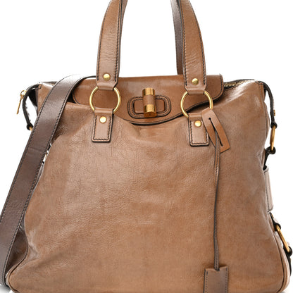 Saint Laurent Glazed Goatskin Muse Messenger Brown 8 of 18
