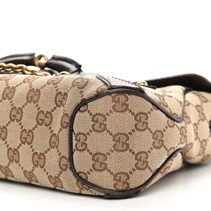 Gucci Monogram Horsebit Chain Flap Shoulder Bag Brown 10 of 12