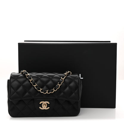 Chanel Lambskin Quilted Mini Rectangular Flap Black 11 of 11