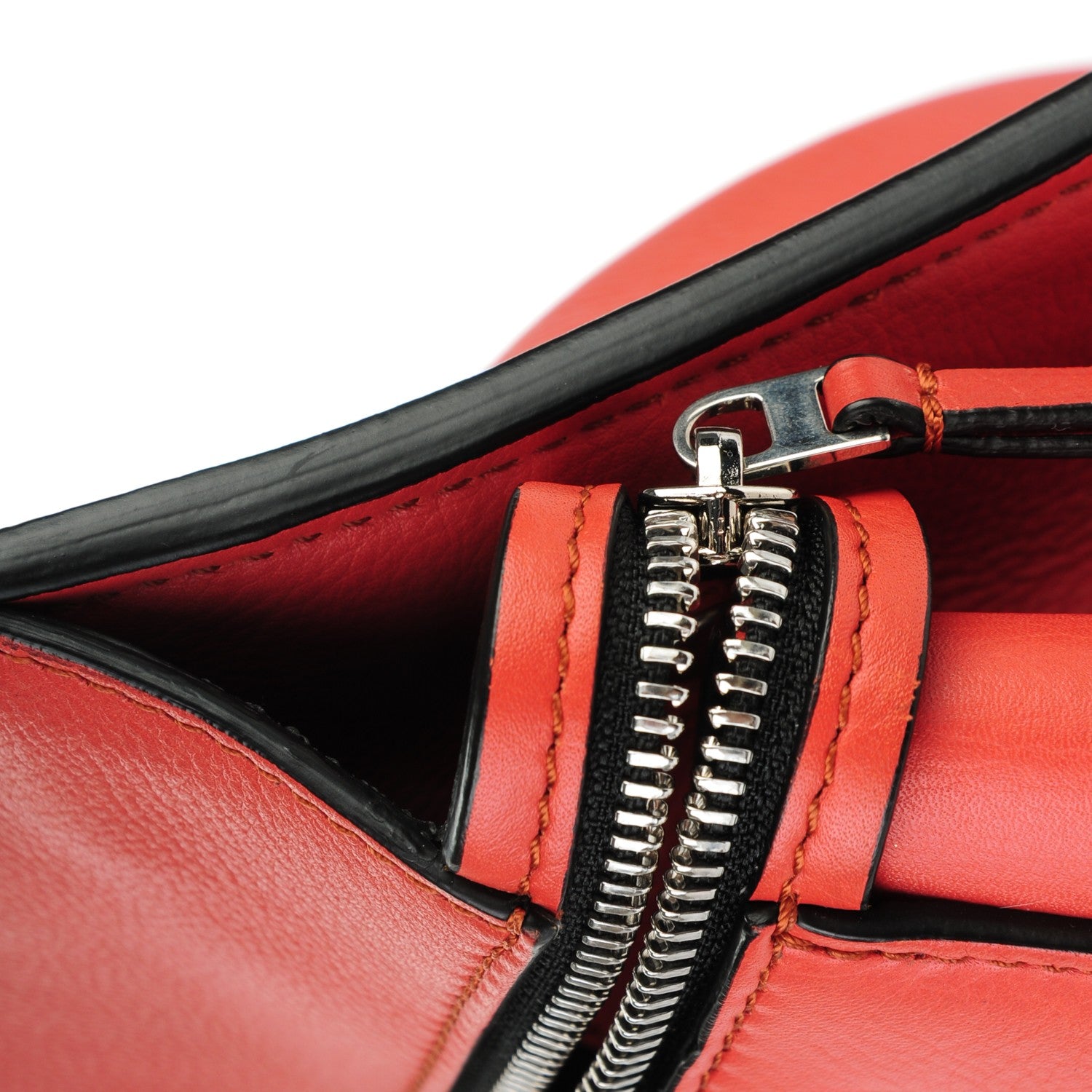 Celine Drummed Calfskin Medium Edge Shoulder Bag Vermillion 8 of 8