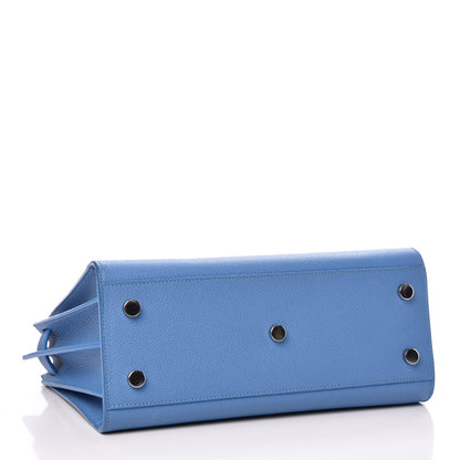 Saint Laurent Grained Calfskin Baby Sac De Jour Blue Clair 5 of 13