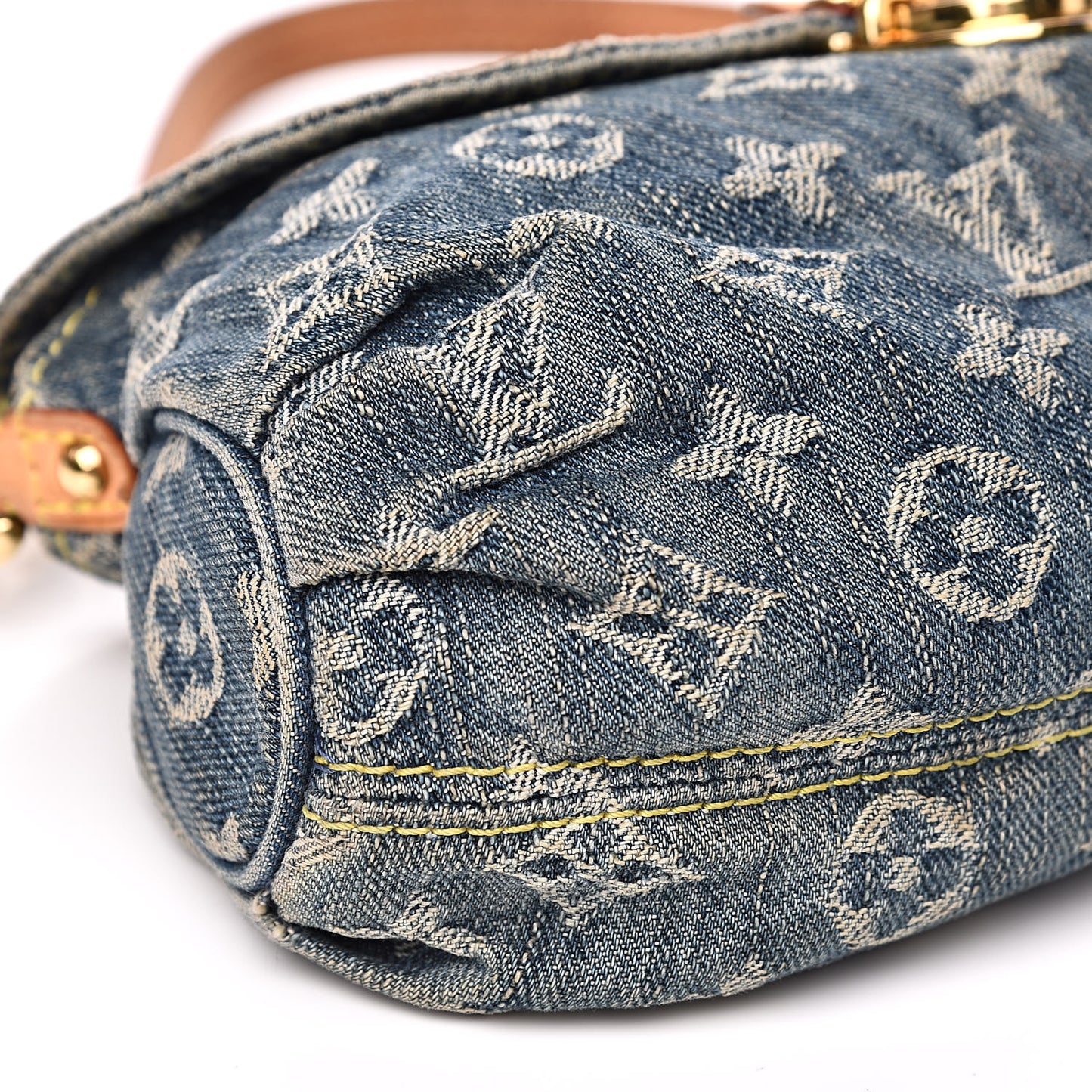 Monogram Denim Mini Pleaty Blue