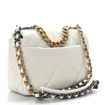 Chanel Lambskin Quilted Medium Chanel 19 Flap White 3 of 9