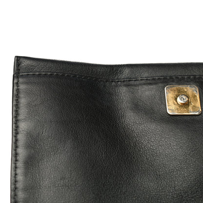 Fendi Vitello Flamingo Enamel Fendista Pouchette Crossbody Black 12 of 22