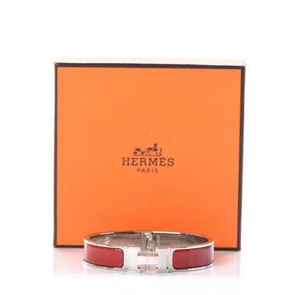 Hermes Enamel Narrow Clic Clac H Bracelet PM Rouge 6 of 6