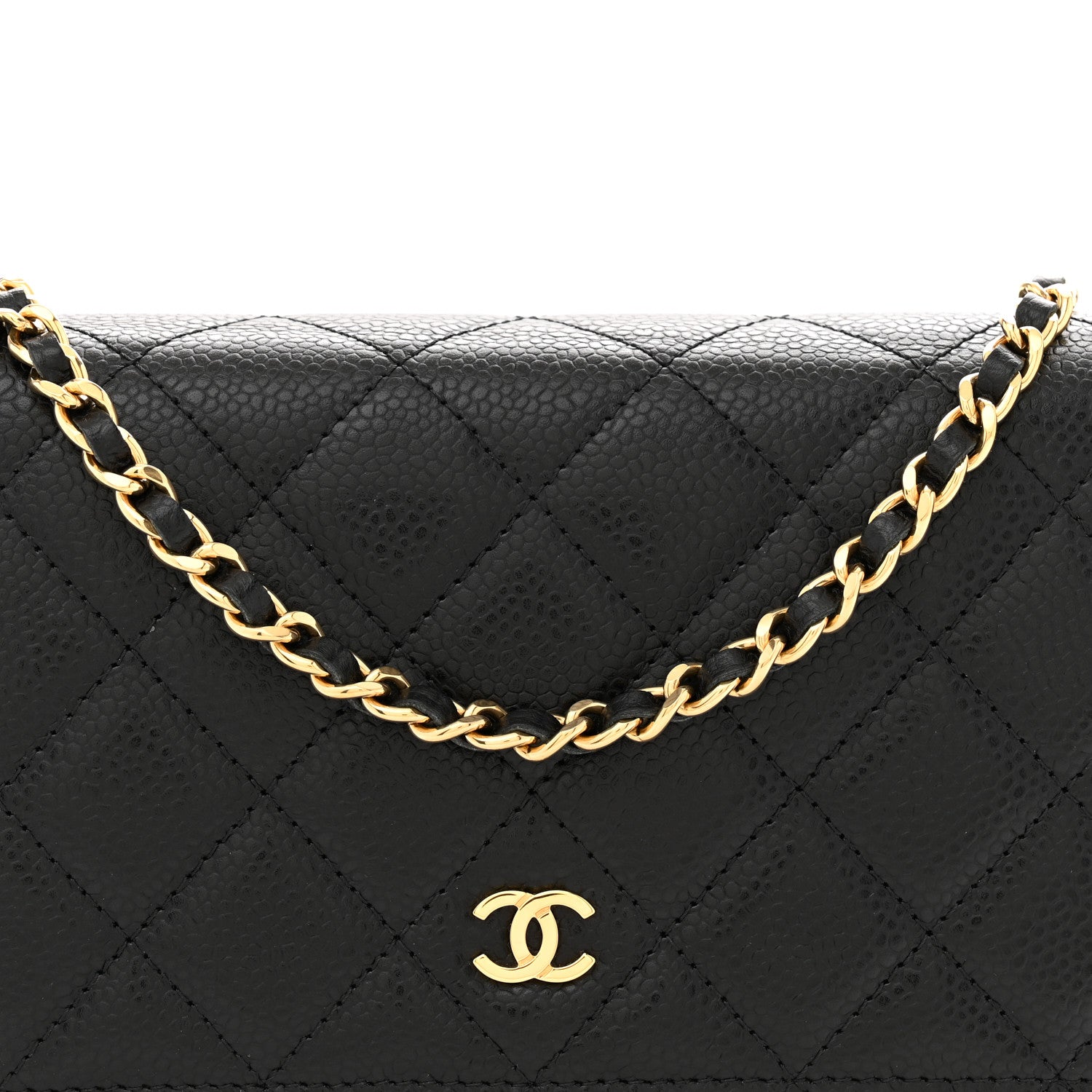 Chanel Caviar Quilted Wallet on Chain WOC Black 8 of 11
