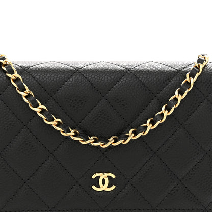 Chanel Caviar Quilted Wallet on Chain WOC Black 8 of 11