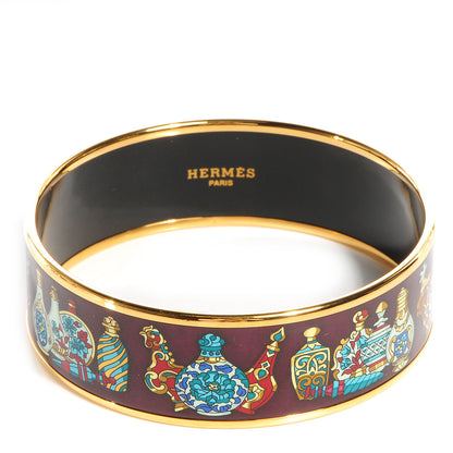 Hermes Enamel Printed Flacons Wide Bracelet 70 1 of 5