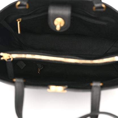 Chanel Caviar Stitched Large Shopping Tote Bag Black 5 of 10