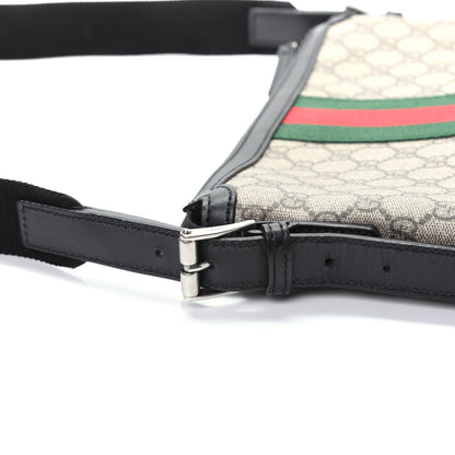 Gucci GG Supreme Monogram Web Messenger Bag Black 14 of 16