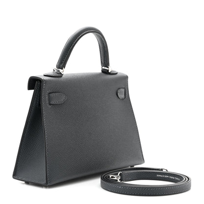 Hermes Epsom Mini Kelly Sellier 20 Gris Misty 3 of 11