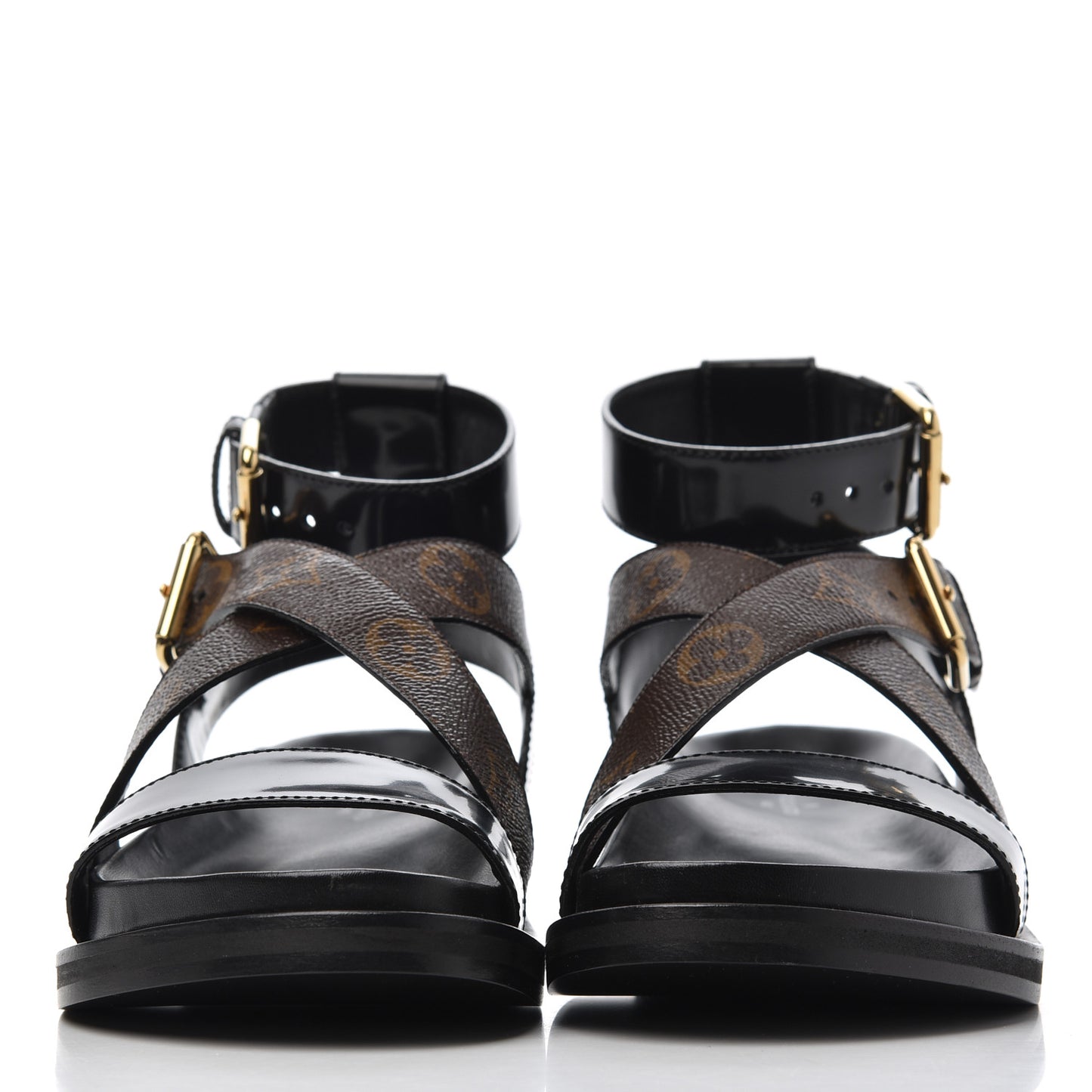 Monogram Crossroad Comfort Sandals 37 Black