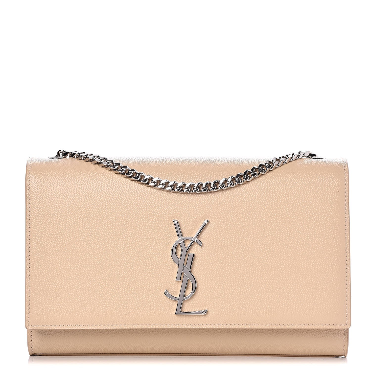 Saint Laurent Grain De Poudre Medium Monogram Kate Satchel Nude Powder 1 of 7