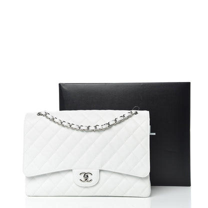 Chanel Caviar Quilted Maxi Single Flap White 19 of 19